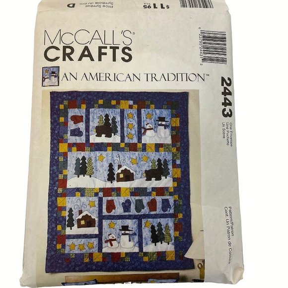 McCalls Crafts Tradition Quilt Mantle Cover Pillow and Stockings Pattern 2443 - Picture 2 of 8
